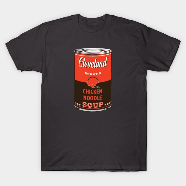 Cleveland Browns Soup Can T-Shirt by Rad Love